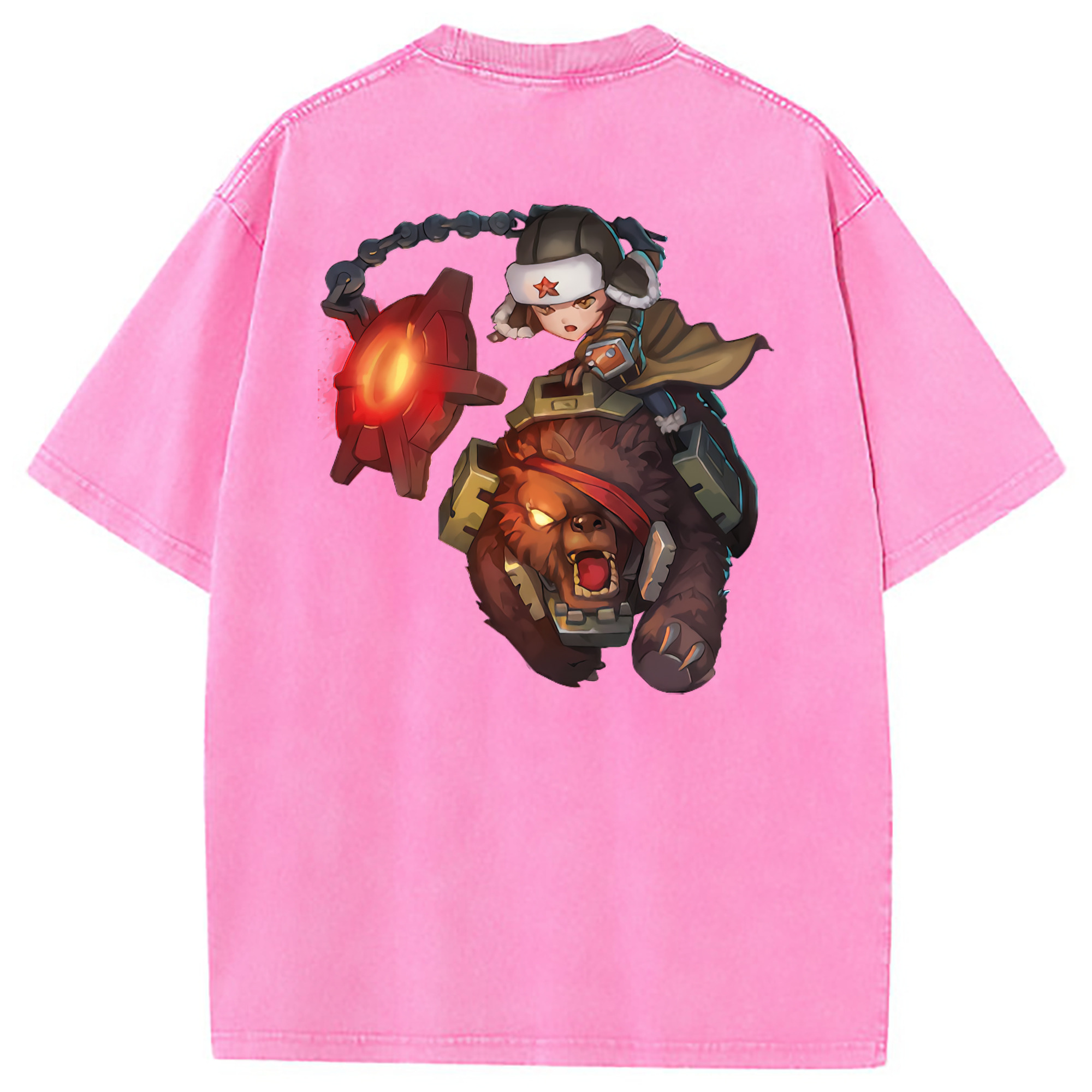 （画像用） リーグ・オブ・レジェンド League of Legends LOL 綿100% ヴィンテージ風 半袖Tシャツ（背面プリント）